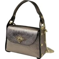 Toscanto Umhängetasche Toscanto Tasche bronze metallic braun (Umhängetasche), Damen Umhängetasche Leder, bronze metallic, braun ca. 19cm x ca. 14cm