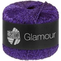LANA GROSSA GLAMOUR Häkelwolle, 115 m (25 g), glänzendes Effektgarn mit Pailletten
