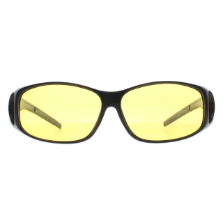 Montana Rectangle Unisex Matte Black Yellow Polarized MFO1 Fit Over Glasses Night Driving Sunglasses