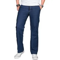 Alessandro Salvarini Leinenhose Herren – leichte Sommerhose Baumwolle Luftige Hose mit Kordelzug und bequemem Schnitt
