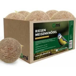 Orni Ganzjahres Riesenmeisenknödel 500g, mit Netz o. Folie 12 Stück