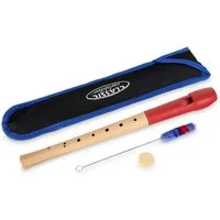 Classic Cantabile Blockflöte Pivella Flöte aus Ahornholz mit Kopf aus Kunststoff C-Sopran barock, Pivella Set, Inklusive Grifftabelle, Etui, Korkfett & Wischerstab, 2-teilige Konstruktion