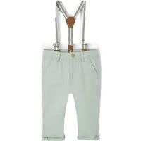 vertbaudet Stoffhose Baby Hose mit abnehmbaren Trägern Bundweite verstellbar