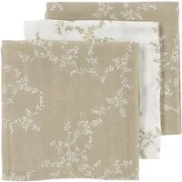 Meyco Baby Stoffwindeln Branches Sand (100% Baumwolle, 70x70cm - 3-pack), 70x70cm - 3-pack