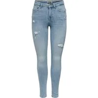ONLY Skinny-fit-Jeans ONLPOWER MID DEST SKINNY DNM mit Destroyed Details