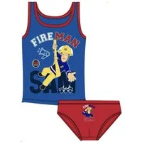 Feuerwehrmann Sam Hemd & Hose Feuerwehrmann Sam Jungen Unterhemd + Slip Set 2 - 7 Jahre (Set) Dopperpack Kinderunterwäsche