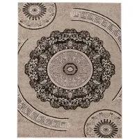 TaraCarpet Teppich Moderner Teppich Aragon 77 Oriental, rechteckig, Höhe: 13 mm, Designer Oriental braun Wohnzimmer Schlafzimmer Esszimmer 080X150 cm