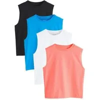 Next Stricktop Tanktops in Neonfarben im 4er-Pack (4-tlg)