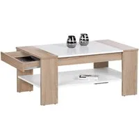 möbelando Couchtisch Couchtisch >Ariela I< in Weiß - 100x44x58cm (BxHxT), 100 x 44 x 58 cm (B/H/T)