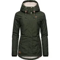 Ragwear Winterjacke Monade Damen Winterparka mit Kapuze und m. Fleece gefüttert