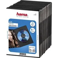 Hama DVD-Hülle DVD-Leerhülle Slim, 25er-Pack, Schwarz Schutzhülle
