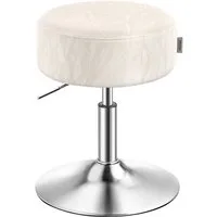 VASAGLE Barhocker Schminkhocker, Drehhocker, für Schlafzimmer (1 St), Schminkstuhl, Sitzhocker 360° drehbar, PU, dicke Polsterung