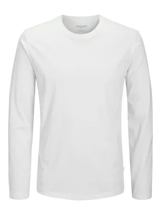 JACK&JONES - JJEORGANIC BASIC TEE LS O-NECK NOOS White - Gr. - XS
