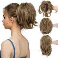 Zaewry Haarspange kurzes Pferdeschwanz-Brötchen, Haarschmuck einfach Scrunchie