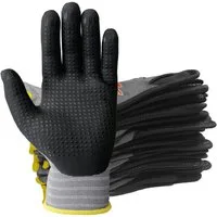 GUARD 5 Arbeitshandschuhe Montagehandschuhe mit Noppen (Art. 11580GN) (12-St) Sanitized Hygienefunktion