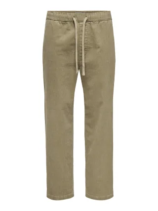 ONLY&SONS - ONSFADE LOOSE 0188 STRING CORD PANT Chinchilla - Gr. - XL