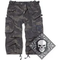 Brandit Cargoshorts Cargo Shorts kurze Hose Industry 3/4 lang mit UD Bandana