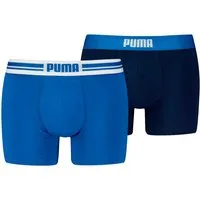 PUMA Boxershorts PUMA MEN EVERYDAY PLACED LOGO BOXERS 2P (2er Pack) mit Logo Webbund