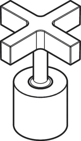 Hansgrohe Kreuzgriff 4-Loch Waschtischarmatur Axor Citterio Standmodell chrom, 39292000 39292000