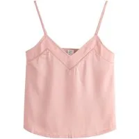Next Trägertop Schlafanzug-Trägeroberteil aus Jacquard-Satin (1-tlg)