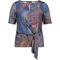 Betty Barclay Kurzarmshirt Damen mit Schleifenknoten (1-tlg)