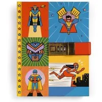 DJECO Tagebuch Tagebuch mit Zahlencode im Comicstyle 88 Seiten liniert