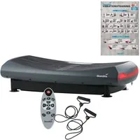 Skandika Vibrationsplatte 4D Vibration Plate V2000, Curved Design, Fernbedienung, (60 Stufen, 3 + 3 Programme, Oszillierende Vibration), 2 Kraftvolle Motoren, Flüsterleise, Maximales Benutzergewicht 125 kg