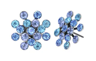 konplott - Ohrstecker - Magic Fireball blau/silver