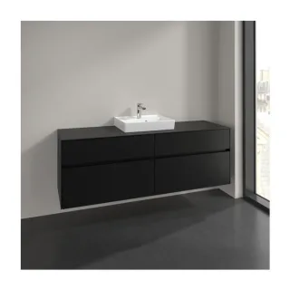 Villeroy und Boch Collaro Waschtischunterschrank C07700VL 160x54,8x50cm, Waschtisch mittig, volcano black