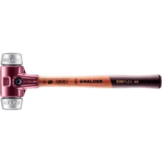 HALDER SIMPLEX - Schonhammer mit TE-Gehäuse und Holzstiel, Weichmetall - 3009.040