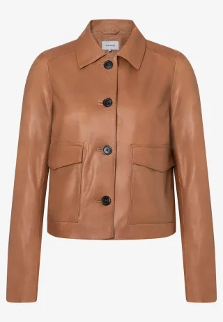 MORE & MORE - Lederjacke orange - Gr. - 42