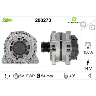 Valeo Lichtmaschine 150A Citroen DS Opel Peugeot 200273 1,6
