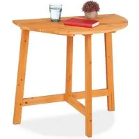 relaxdays Klapptisch Halbrunder Klapptisch aus Holz