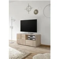 Home affaire Lowboard Dama Breite 121 cm, TV-Board 1 Tür, 1 Schubkasten, TV-Schrank, Front in 3D-Optik, grifflos, verschiedene Farben