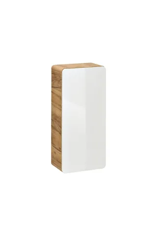 Badezimmer Hängeschrank 75x35x22 cm FERMO Weiss Hochglanz