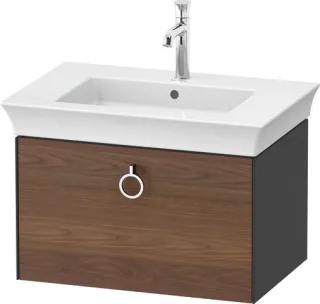 Duravit White Tulip Waschtischunterbau wandhängend Amerikanischer Nussbaum & Graphit Matt & Seidenma WT425107758