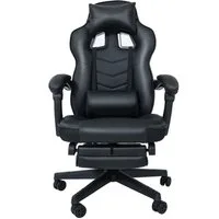 Puluomis Gaming-Stuhl mit Fußstütze 150kg, Bürostuhl Ergonomisch Chefsessel Racing Stuhl