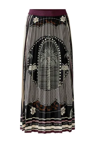 Miss Lagotte - Plisseerock - Life is a Party lila/schwarz - Gr. - 34