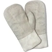 PRO FIT Hitzeschutzhandschuhe, Hitzebeständiger Fausthandschuh, Ofenhandschuhe, Bäckerhandschuhe (1, Paar) bis 250°, mit Segeltuch-Stulpe, Natur