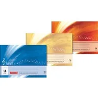 Baier & Schneider Schulheft Notenheft A5 quer 6-linig 8 Blatt, Notenlineatur 6-linig