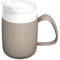 Ornamin Schnabelbecher Becher mit Trink-Trick mit Schnabelaufsatz/Trinkaufsatz, 2-tlg., Kunststoff, Trinkhilfe l Alltagshilfe l bruchstabil l BPA-frei l Made in Germany