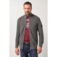 JP1880 Poloshirt Strickjacke Stehkragen Zipper Vintage Look