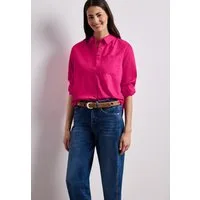 STREET ONE Langarmbluse mit Hemdkragen aus Twill
