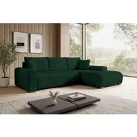 storez24 Ecksofa Ellen, mit Bettkasten und Schlaffunktion, Cordstoff, L-Form, bequem