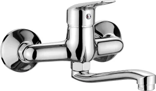 Neuesbad Serie 270 Wandmontage Waschtischarmatur, Chrom NB1DEBMO050M1