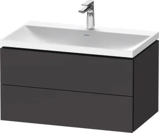 Duravit L-Cube c-shaped Set wandhängend Graphit Supermatt 800x480x480 mm - LC6951O80800000 LC6951O80800000