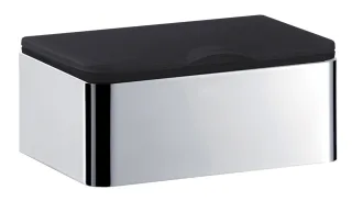 emco system 2 Feuchtpapierhalter Kunststoffbox schwarz, 156 x 62 x 131 mm chrom, 353900101 353900101