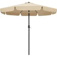 Yaheetech Sonnenschirm ∅ 268 cm, Gartenschirm mit 8 Metallstreben & Kurbel, UV-schutz, neigbar