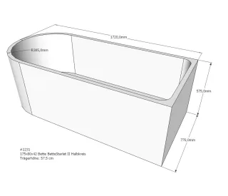 Neuesbad Wannenträger für Bette Starlet 2 175x80 oval SW12486