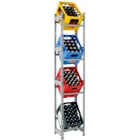 PROREGAL® Flaschenregal Getränkekistenregal Kastenregal Kistenregal HIGH BIG CAMEL, Hochwertiges Getränkekistenregal für Küche Garage auf 4 Ebenen